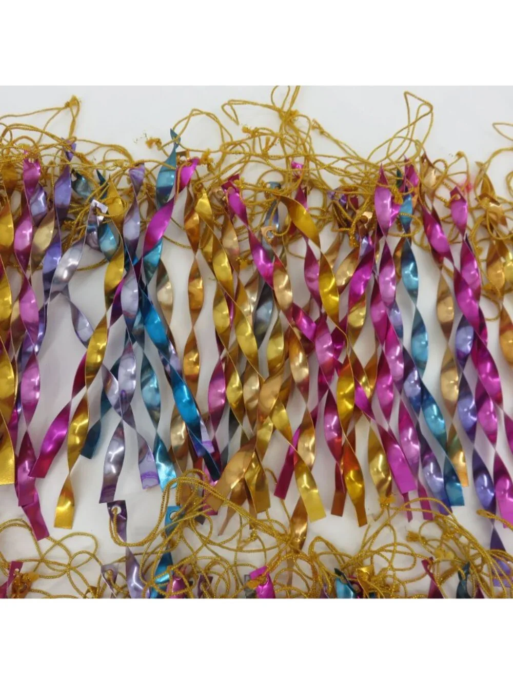 VTG Lot of Aluminum Twist Icicle Christmas Ornaments Yellow Blue Pink Purple
